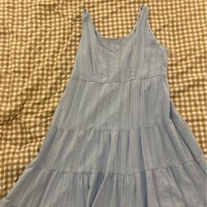Light Blue Sleeveless Midi Dress
